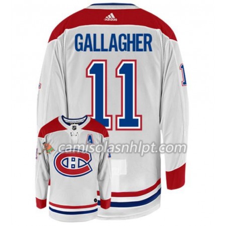 Camisola Montreal Canadiens BRENDAN GALLAGHER 11 Adidas Branco Authentic - Homem